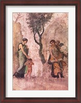 Framed La punizione di Amore Aphrodite Pompeii mural