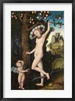 Framed Lucas Cranach the Elder - Cupid complaining to Venus