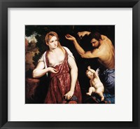 Framed Venus, Mars and Cupid