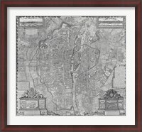 Framed 1652 Plan de Gomboust