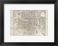 Framed 1780 Esnauts and Rapilly Case Map of Paris