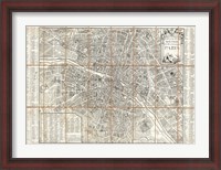 Framed 1780 Esnauts and Rapilly Case Map of Paris