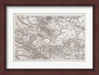 Framed 1852 Depot de Guerre Map of Paris and its Environs, France