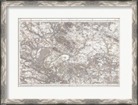 Framed 1852 Depot de Guerre Map of Paris and its Environs, France