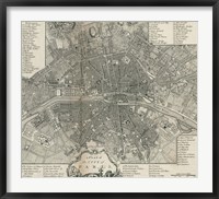 Framed Plan Paris Stockdale