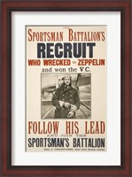 Framed Sportsman Battalion's Recruit Poster