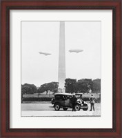 Framed U.S. Army Blimps, Passing over the Washington Monument