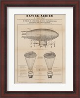 Framed Navire Aerien Blimp