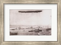 Framed Zeppelin - B&W in the air