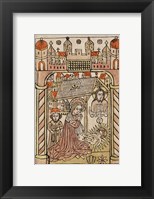 Framed Nativity Scene with Depiction of Trinity