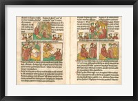 Framed Spread from the Biblia Pauperum printed by Albrecht Pfister