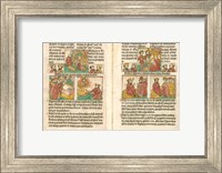 Framed Spread from the Biblia Pauperum printed by Albrecht Pfister
