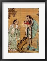 Framed Confucius Laozi Buddha