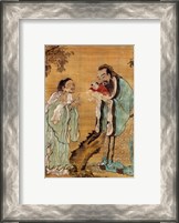 Framed Confucius Laozi Buddha