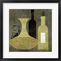 Framed Wine to Live by I - special