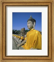 Framed Buddha statue at a temple, Wat Yai Chai Mongkol, Ayutthaya, Thailand