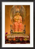 Framed Statue of Buddha in a Temple