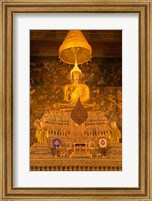 Framed Buddha in a temple, Wat Pho, Rattanakosin District, Bangkok, Thailand