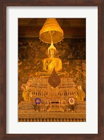 Framed Buddha in a temple, Wat Pho, Rattanakosin District, Bangkok, Thailand