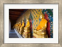 Framed Statues of Buddha in a row, Wat Arun, Bangkok, Thailand