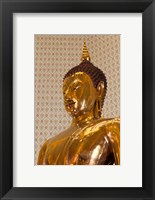 Framed Golden Buddha Statue in a Temple, Wat Traimit, Bangkok, Thailand