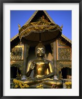Framed Statue of Buddha, Wat Phra Sing, Chiang Mai Province, Thailand