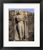 Framed Statue of Buddha carved in a rock, Gal Vihara, Polonnaruwa, Sri Lanka
