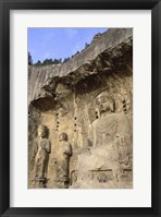 Framed Buddha Statue Carved on a wall, Longmen Caves, Luoyang, China