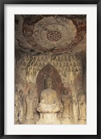 Framed Buddha Statue Carved, Longmen Caves, Luoyang, China