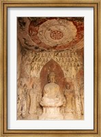 Framed Buddha statue, Longmen Buddhist Caves, Luoyang, China