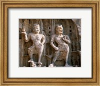 Framed Bodhisattva and Guardian Statues, Luoyang, China