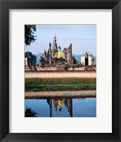 Framed Silhouette of the Seated Buddha Reflected, Wat Mahathat, Sukhothai, Thailand