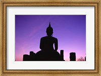 Framed Silhouette of the Seated Buddha, Wat Mahathat, Sukhothai, Thailand