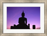 Framed Silhouette of the Seated Buddha, Wat Mahathat, Sukhothai, Thailand