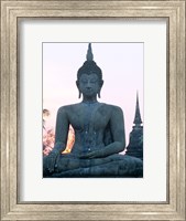 Framed Front view of the Seated Buddha, Wat Mahathat, Sukhothai, Thailand