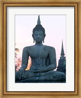 Framed Front view of the Seated Buddha, Wat Mahathat, Sukhothai, Thailand