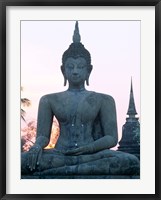 Framed Front view of the Seated Buddha, Wat Mahathat, Sukhothai, Thailand