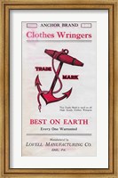 Framed Anchor Brand Clothes Wringer