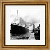 Framed Titanic at the docks of Southampton