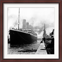Framed Titanic at the docks of Southampton