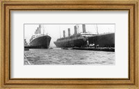 Framed Olympic and Titanic