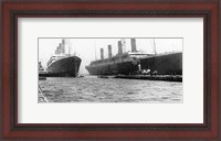 Framed Olympic and Titanic