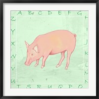 Framed Pig Alphabet