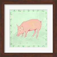 Framed Pig Alphabet