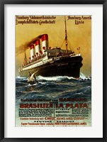 Framed Poster of the Hamburg South American Steamship Company