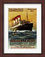 Framed Poster of the Hamburg South American Steamship Company