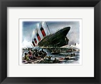 Framed Titanic Sinking