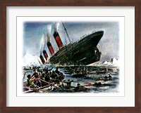 Framed Titanic Sinking