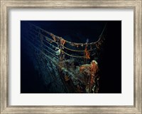 Framed Titanic Wreckage Underwater