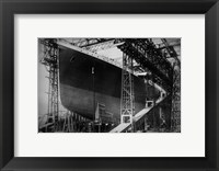 Framed Titanic Constructed at the Harland and Wolff Shipyard in Belfast Before Sail